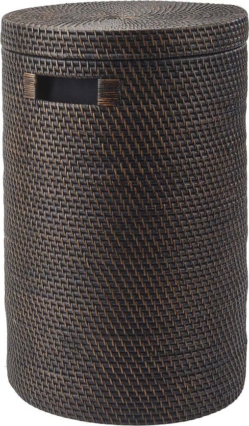 Cesto de lavandería Cino, 64 L, marrón oscuro