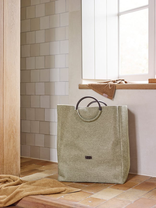 Cesto para la Colada de doble compartimento Jada, negro