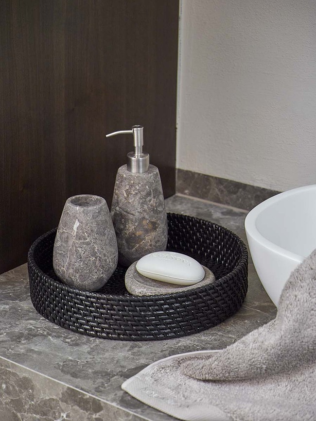 Cino Δίσκος Διακοσμητικός στρογγυλός, ανοιχτό καφέ