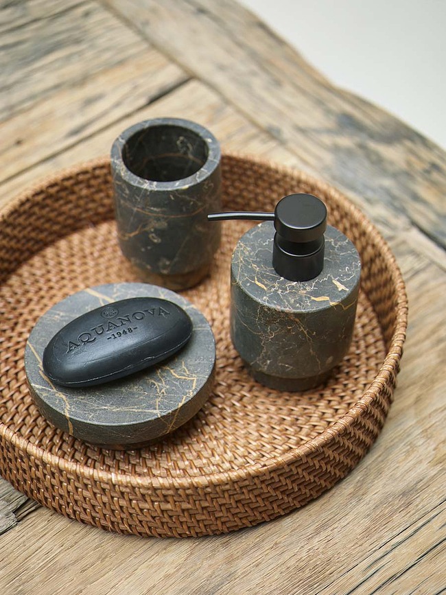 Cino Δίσκος Διακοσμητικός στρογγυλός, ανοιχτό καφέ