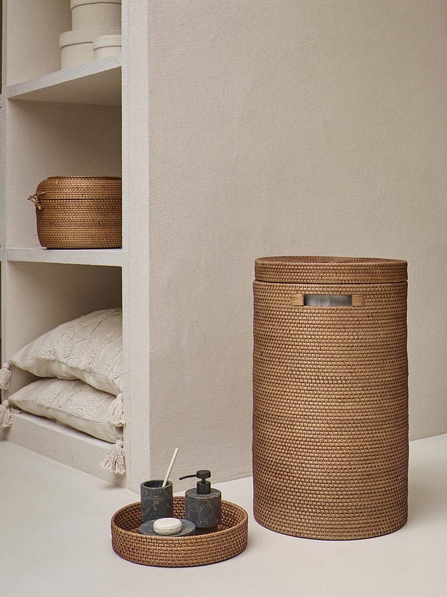 Cino Okrasni pladenj, okrogel, svetlo rjav