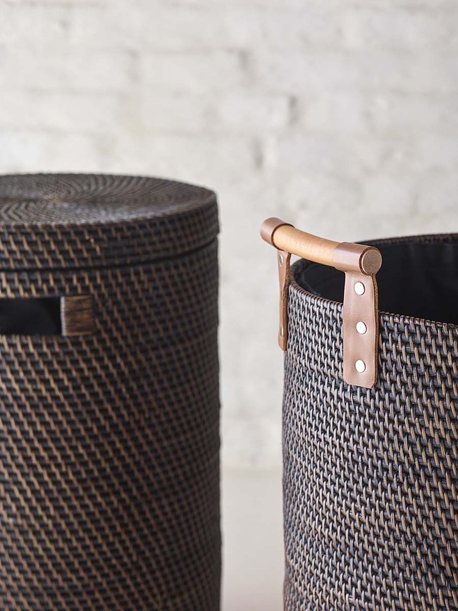 Cino Panier à linge, 64 L, noir