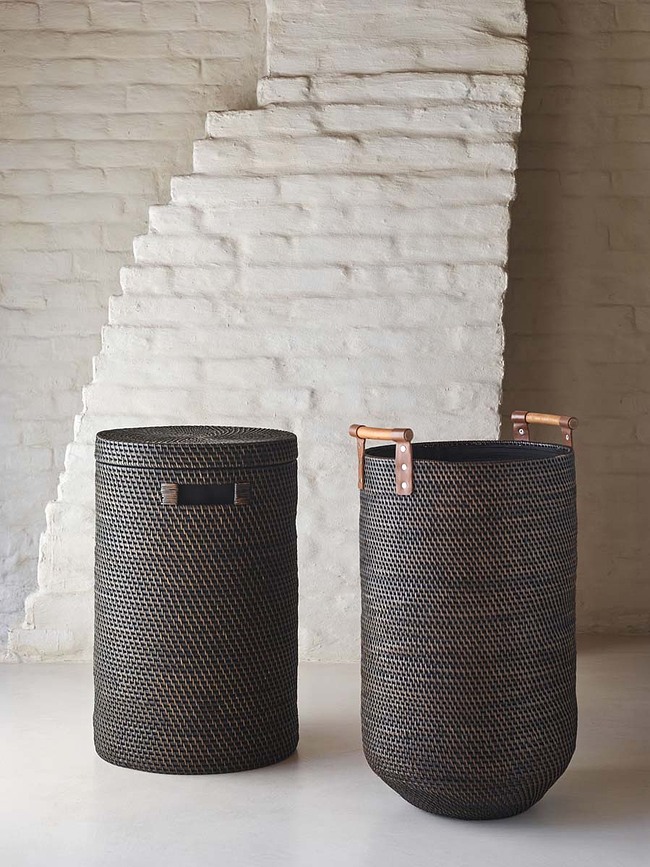 Cino Panier à linge, 64 L, noir