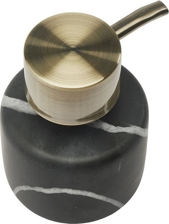 Dosificador de jabón Nero, 8 cm, negro