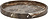 Hammam Dekoratives Tablett 30 cm rund braun