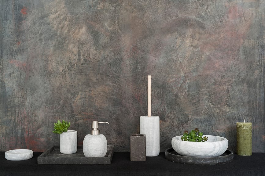 Hammam Δίσκος διακοσμητικός στρογγυλός, 30 cm, σκούρο γκρι