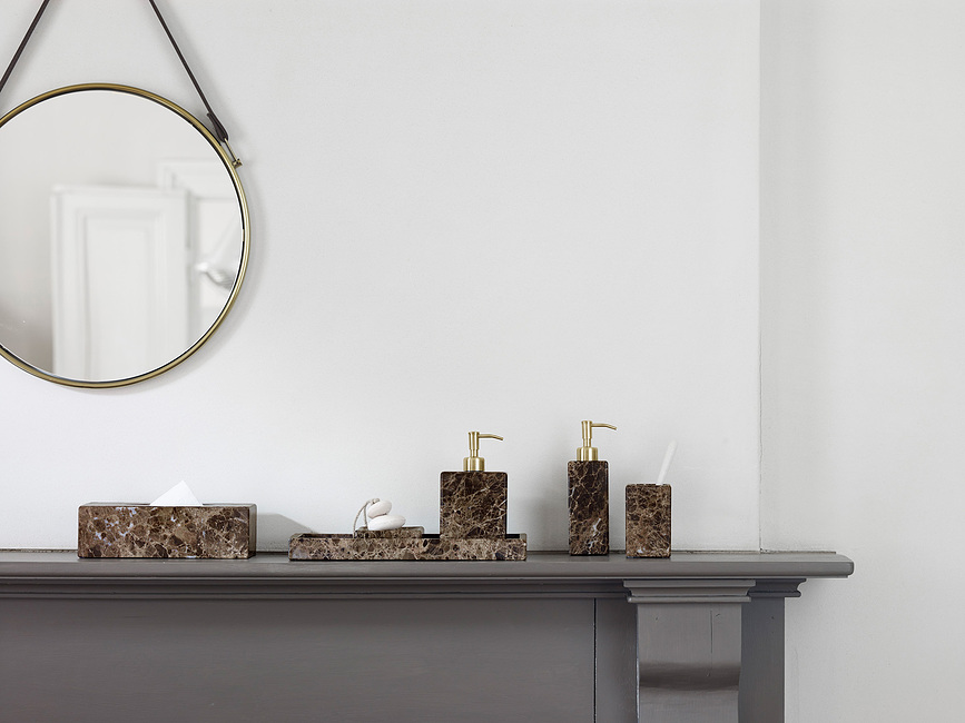 Hammam Plateau Décoratif 35 cm, gris foncé