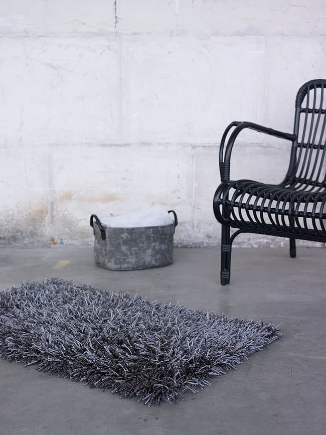 Kemen Kopalniška preproga, 80 x 160 cm, srebrna