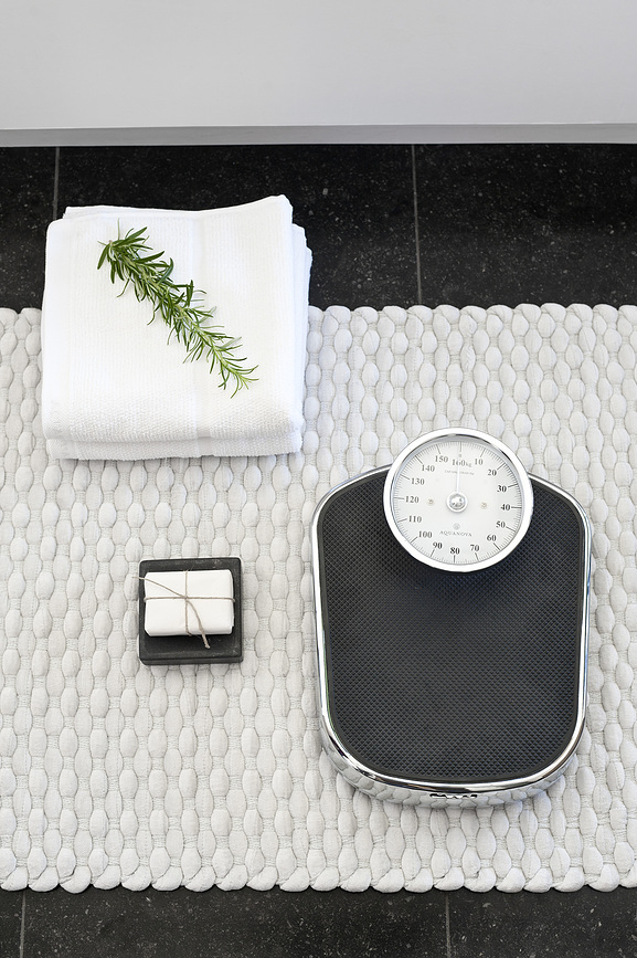 Maks Tapis de Bain 70 x 120 cm, argenté