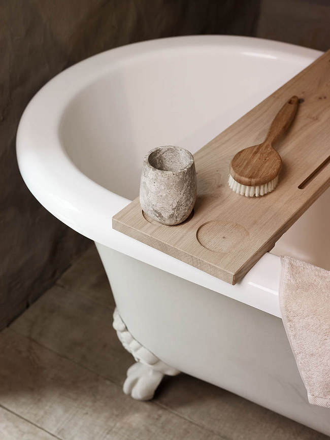 Mink Étagère de Baignoire 90 cm, chêne naturel