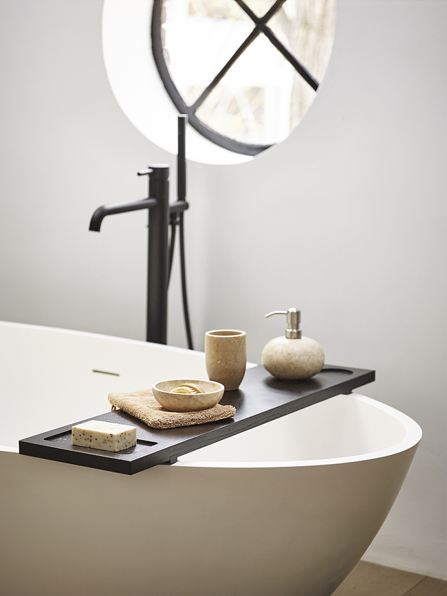 Mink Étagère de Baignoire 90 cm, chêne naturel