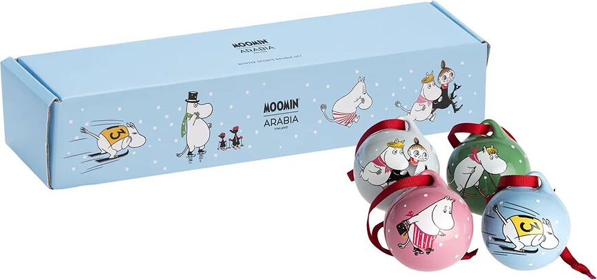 Arabia Finland Boules de Noël Moomin Winter, Lot de 4