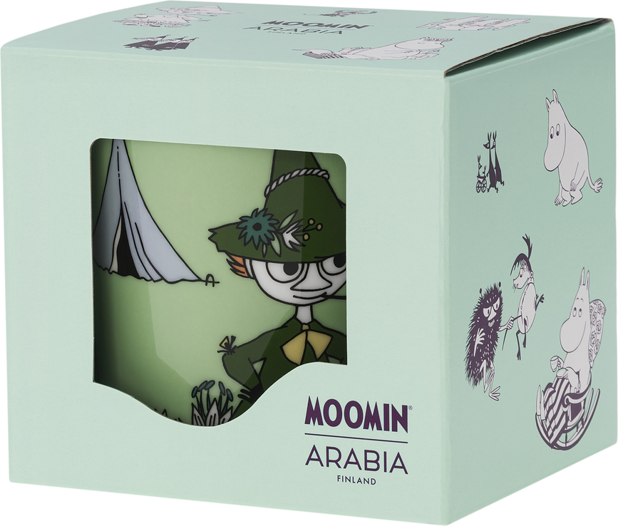 Arabia Finland Box 80 Anniversary Šalica Moomin Njuško zelena