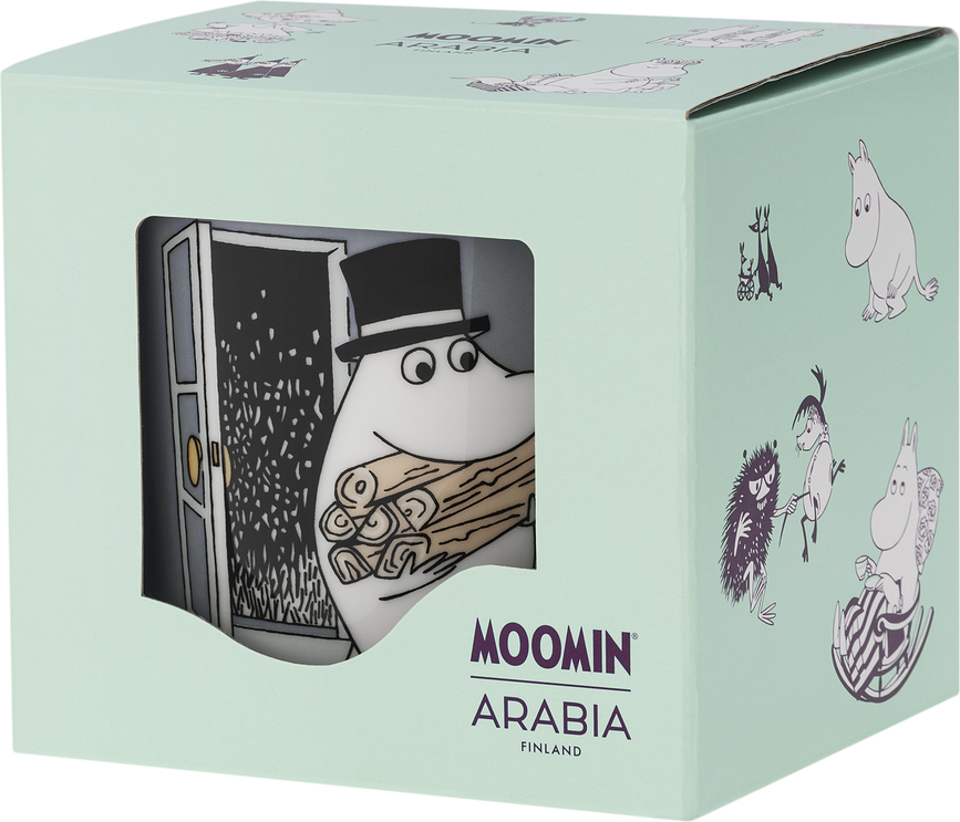 Arabia Finland Box 80 Anniversary Skodelica Mumin očka, siva