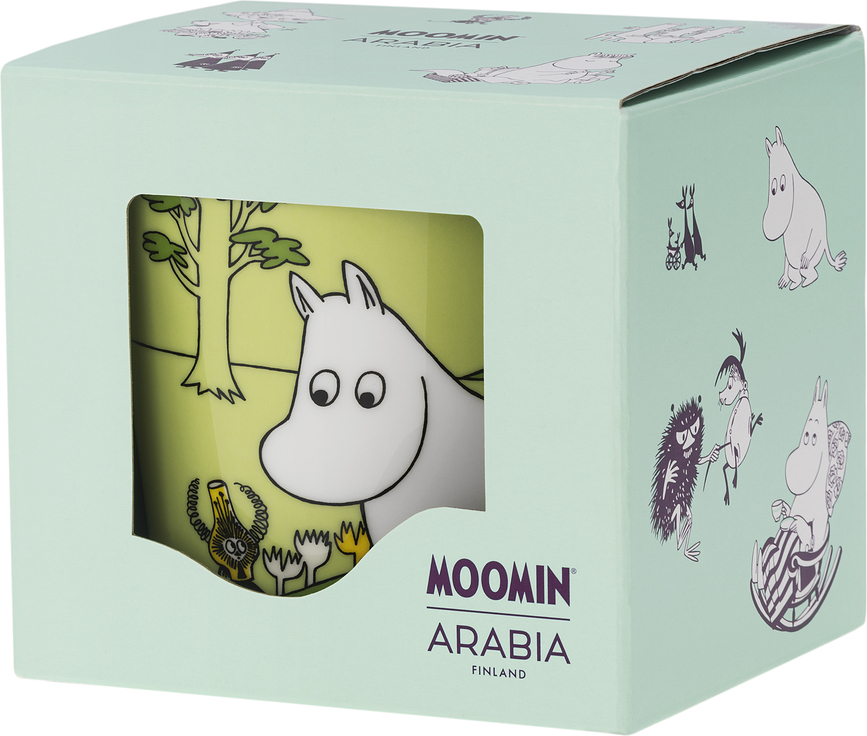 Arabia Finland Box 80 Anniversary Skodelica Mumin, zelena