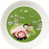 Arabia Finland Dinnerplate Moomins Thingumy and Bob with ruby