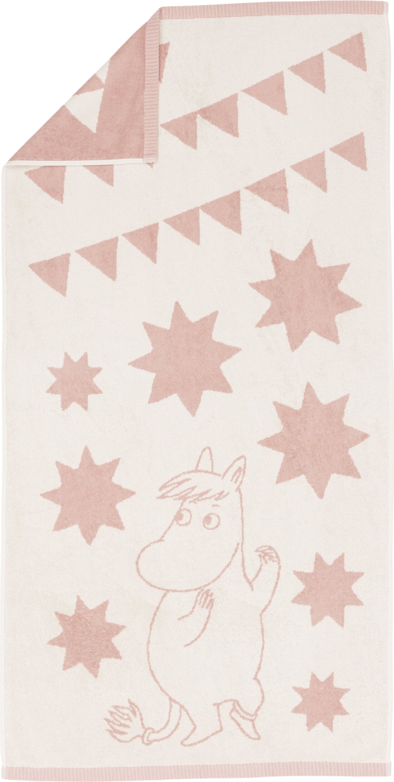 Arabia Finland Handtuch 70 x 140 cm Mumins Stars rosa