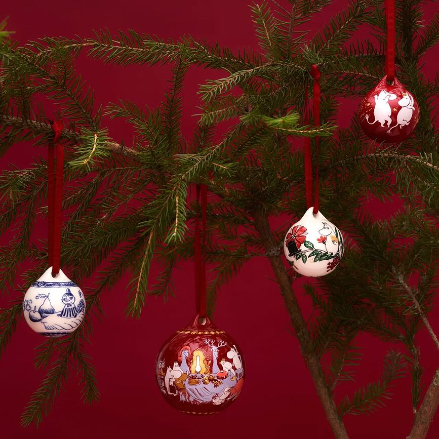 Arabia Finland Moomin Festive Moments Božićne kuglice 3 kom.