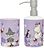 Arabia Finland Moomin Flower Garden Set de Salle de Bain, distributeur de savon et porte-brosse à dents, Set 2 pièces
