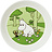 Arabia Finland Moomin Krožnik, z motivom Muminčka, 19 cm, zelen