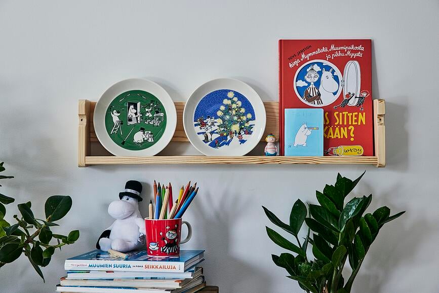 Arabia Finland Muminki Drawing & Christmas Krožniki, 19 cm, 2 kosa