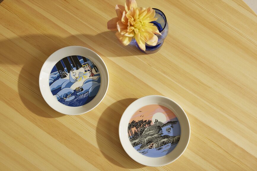 Arabia Finland Muminki Drawing & Christmas Krožniki, 19 cm, 2 kosa