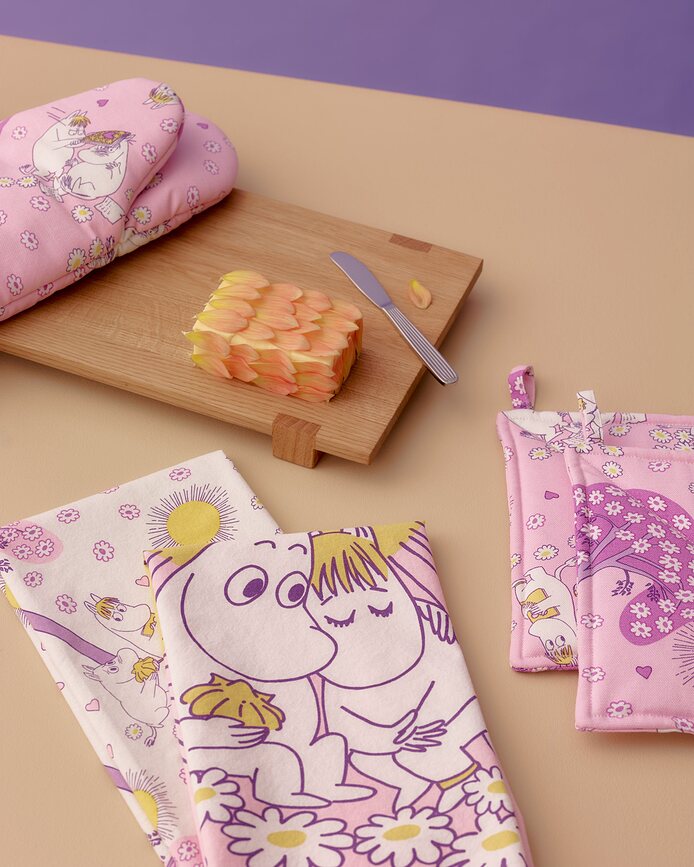 Arabia Finland Moomin Maniques de Cuisine, violettes, Lot de 2