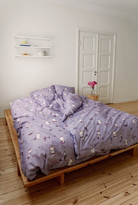 Arabia Finland Moomin Housse de Couette motif Papa Moomin, 150 x 210 cm, avec taie d'oreiller 50 x 60 cm