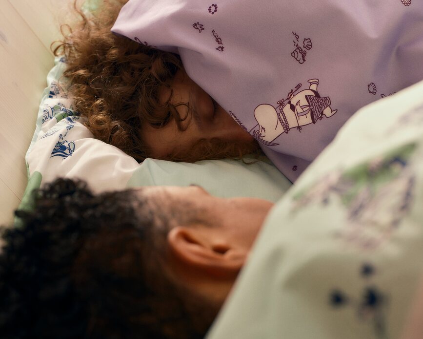 Arabia Finland Moomin Housse de Couette motif Papa Moomin, 150 x 210 cm, avec taie d'oreiller 50 x 60 cm