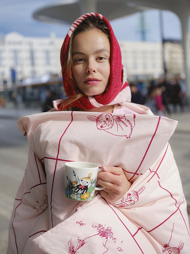 Arabia Finland Moomin Serviette Papa Moomin, 50 x 70 cm, grise