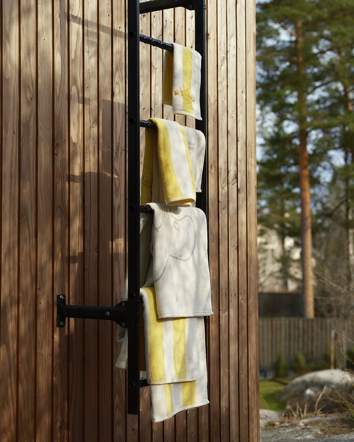 Arabia Finland Moomin Serviette de Bain motif Buka, 70 x 140 cm, grise