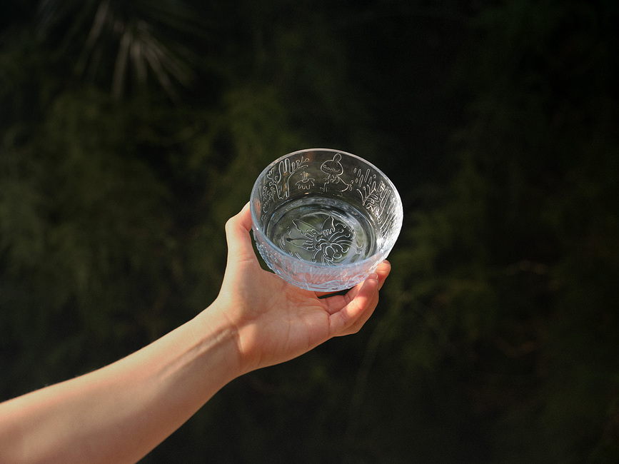 Arabia Finland Muminki Skleda, 350 ml, prozorna, steklena