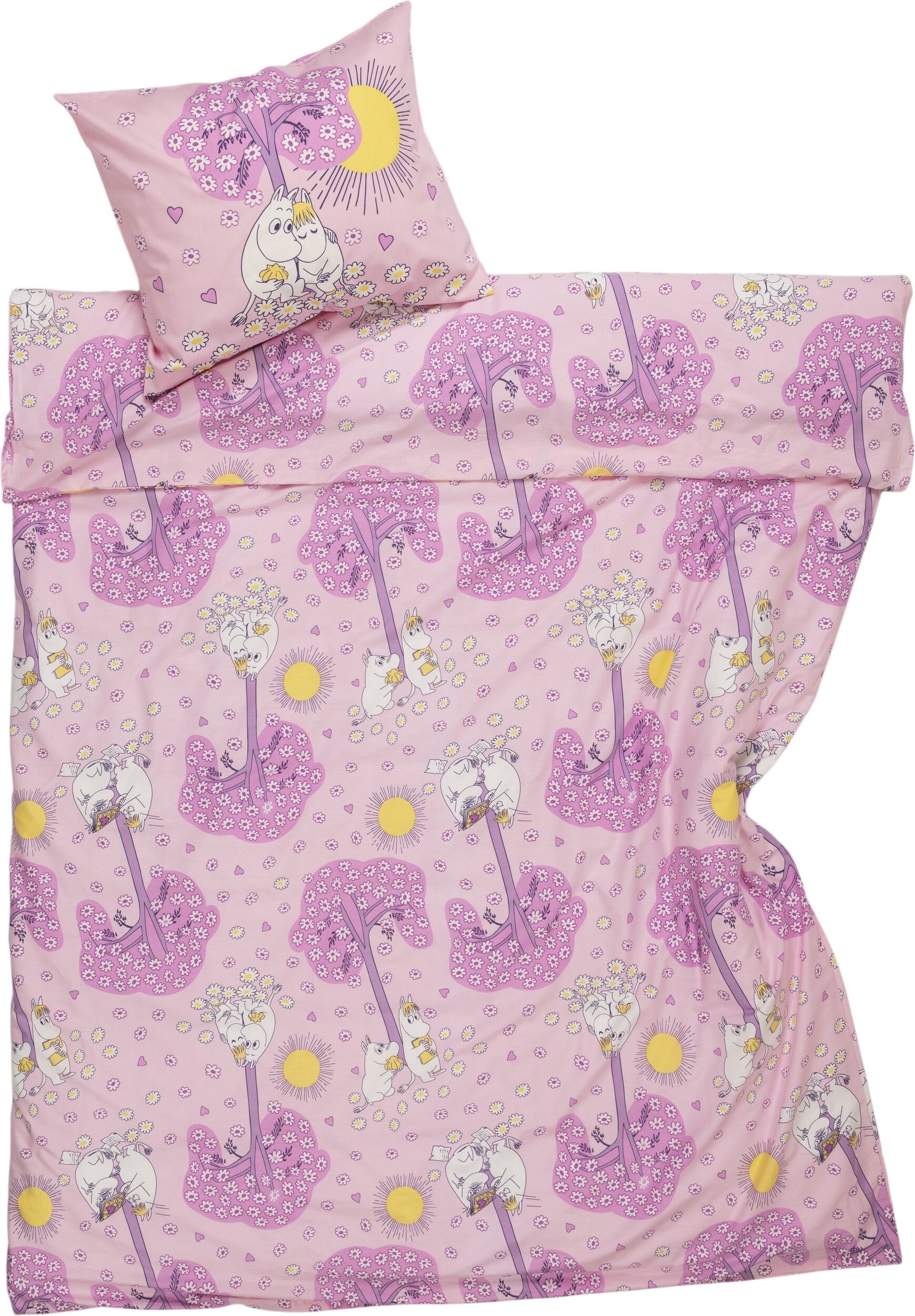 Arabia Finland Moomin Sweethearts Bettwäsche 150 x 210 cm mit Kissenbezug 50 x 60 cm