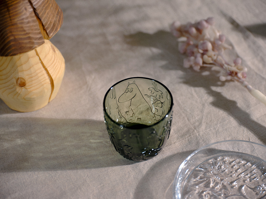 Arabia Finland Muminki Verres 280 ml, verts, Lot de 2