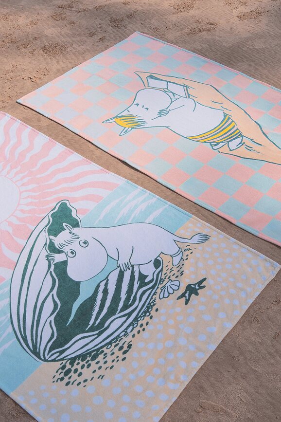 Arabia Finland Moomins 'Beach day' Πετσέτα Παραλίας, 93 x 150 cm
