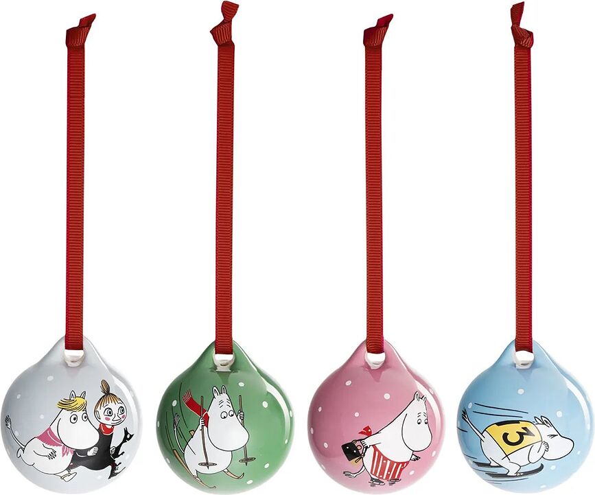 Arabia Finland Moomins Winter Χριστουγεννιάτικες Μπάλες, 4 τμχ