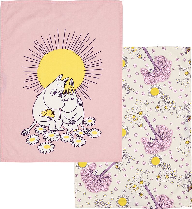 Arabia Finland Mumin kökshanddukar Sweethearts 50 x 70 cm, 2 st