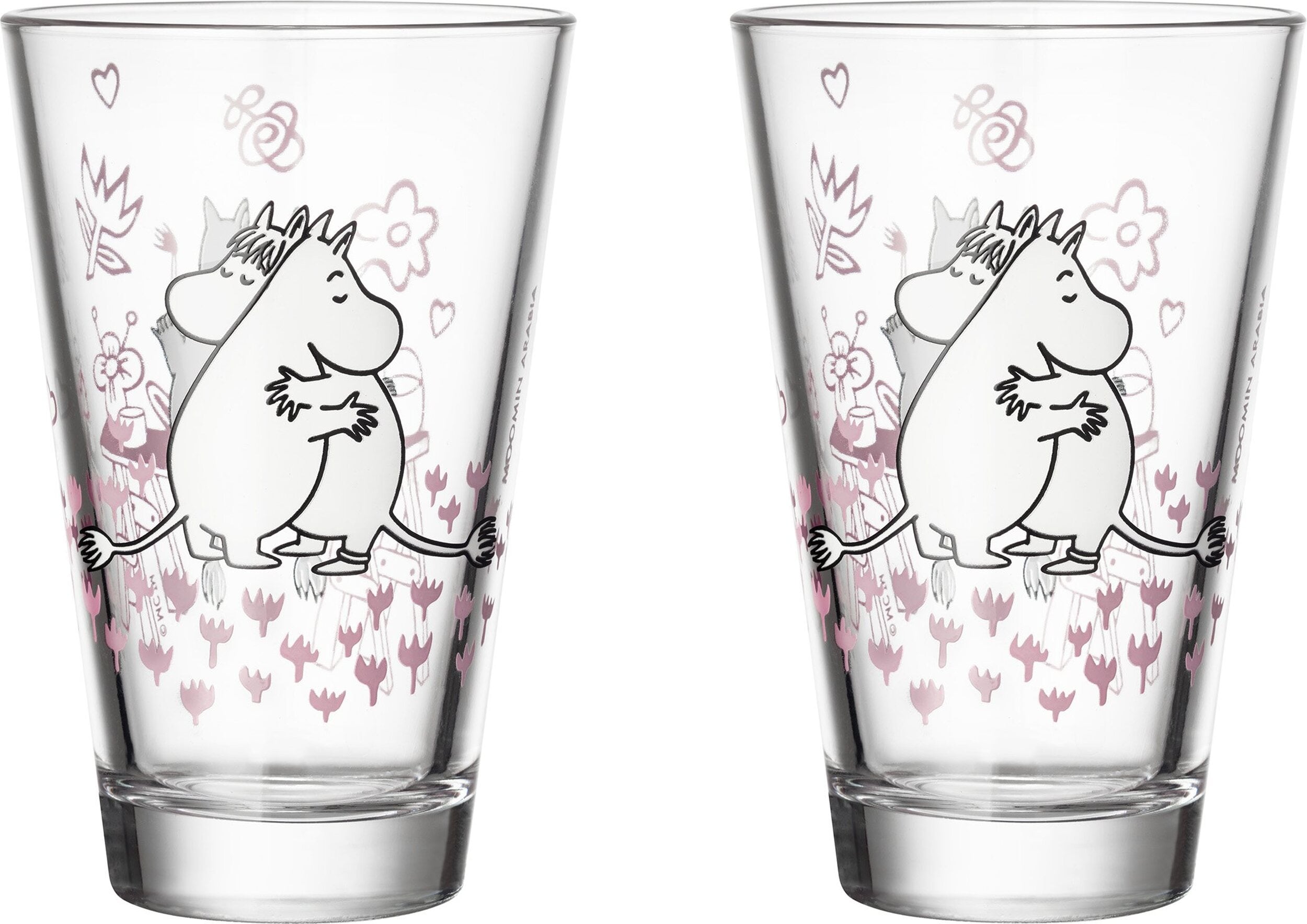 Arabia Finland Mumin 'Love 30' Gläser 300 ml, 2 St.