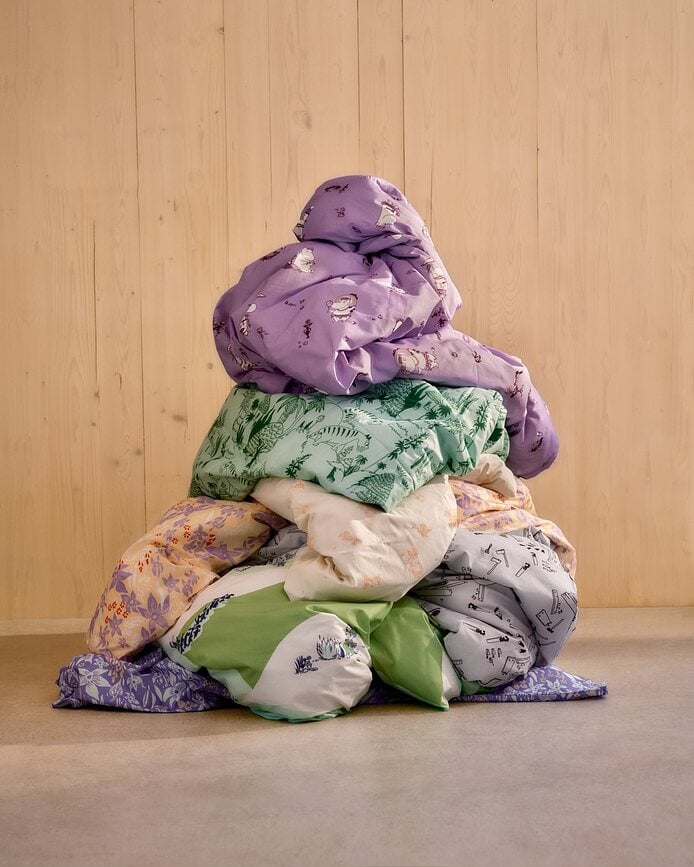 Arabia Finland Muminki Posteljnina Muminov očka, prevleka za odejo 150 x 210 cm, prevleka za vzglavnik 50 x 60 cm, 2-delni set