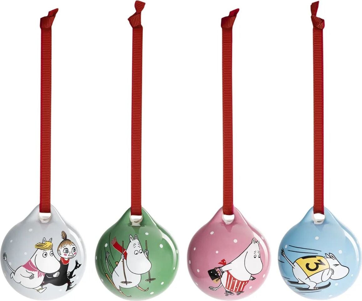 Arabia Finland Mumin Weihnachtskugeln Winter, 4 St.