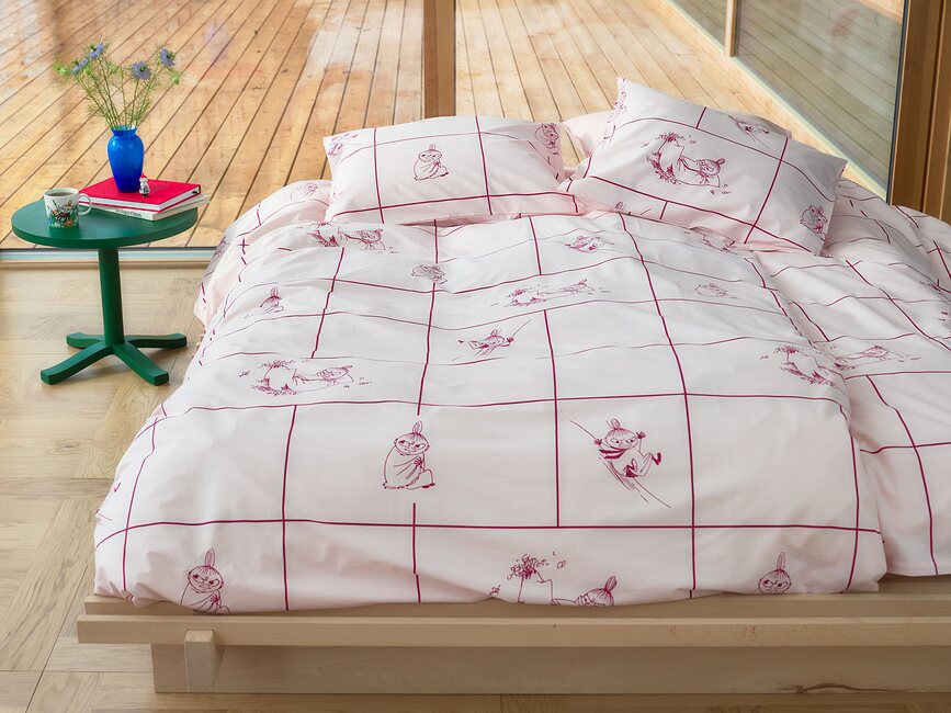 Arabia Finland Moomin Posteljnina Little My, 140 x 200 cm, roza, s prevleko za vzglavnik 50 x 60 cm