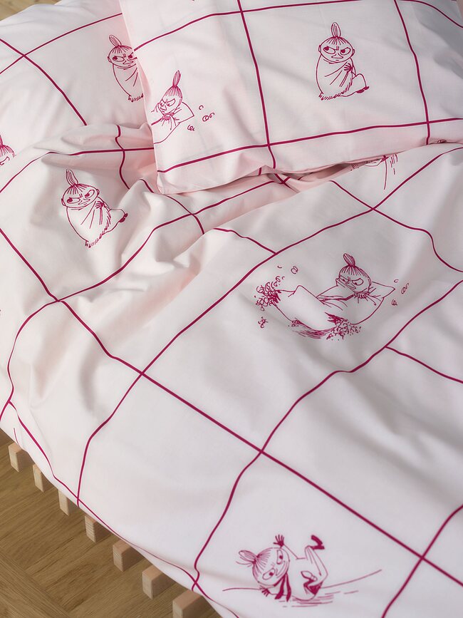 Arabia Finland Moomin Posteljnina Little My, 140 x 200 cm, roza, s prevleko za vzglavnik 50 x 60 cm