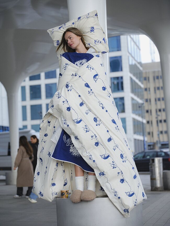 Arabia Finland Moomin Housse de Couette, motif Bobek, 140 x 200 cm