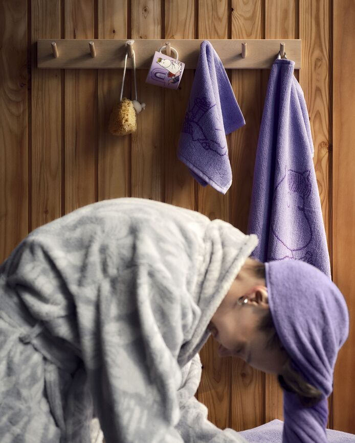 Arabia Finland Πετσέτα Moomin Χάτιφνατς, 70 x 140 cm, μπλε