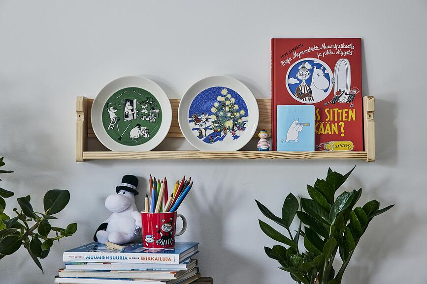 Arabia Finland Moomin Drawing & Christmas Πιάτα, 19 cm, 2 τμχ