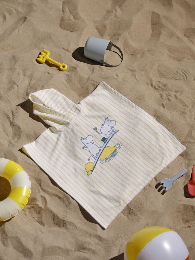 Arabia Finland Pončo dječji plažni Mumin uzorak žuto