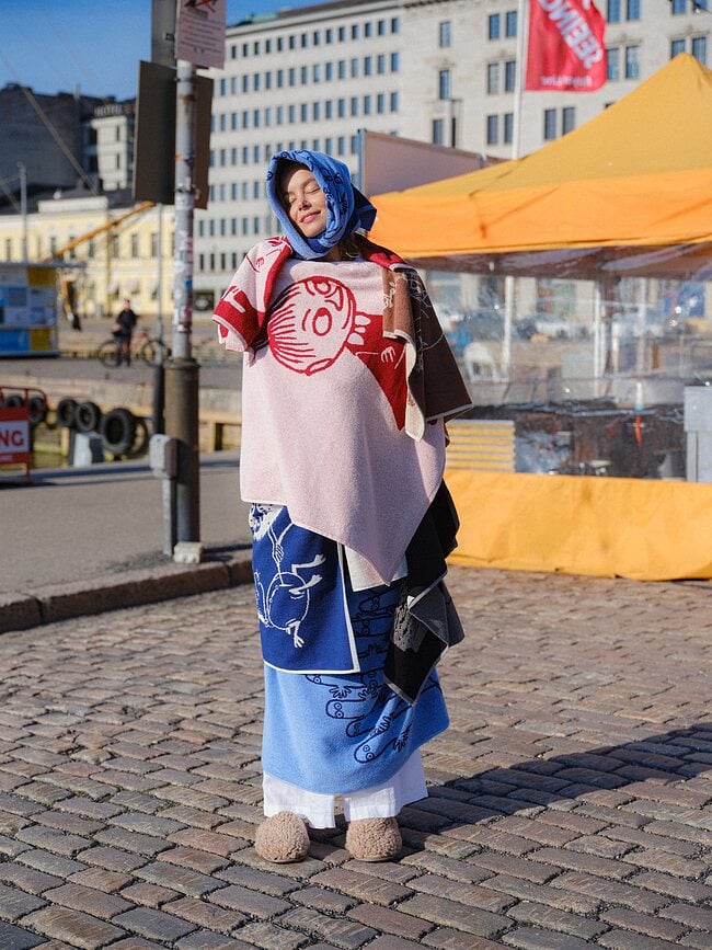 Arabia Finland Moomin Ručnik Gđica Snork 70 x 140 cm ljubičasti