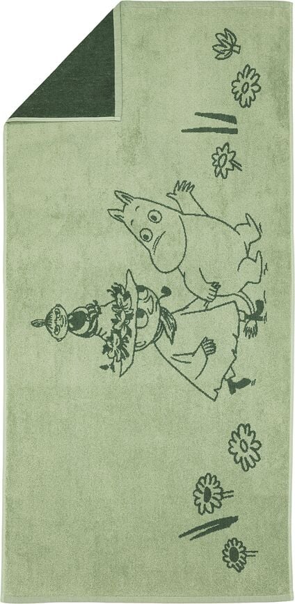 Arabia Finland Ručnik Muminki Friends Forever 70 x 140 cm zeleni