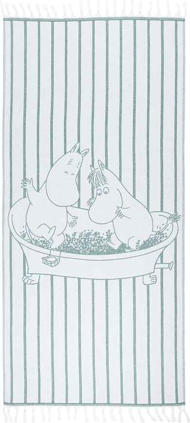 Arabia Finland Ručnik plažni Moomin 80 x 150 cm zeleni