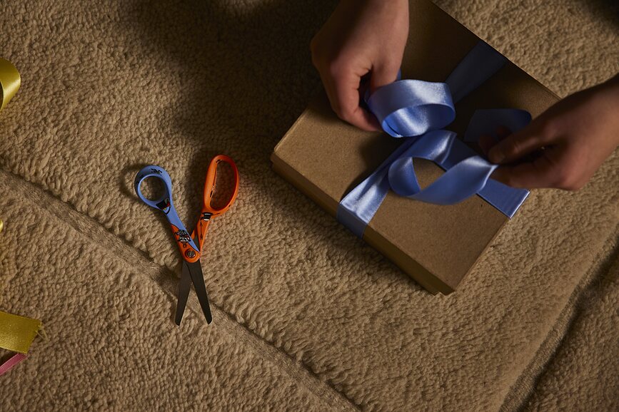 Arabia Finland Škarje za otroke, Muminki, Gospodična Snork, rumene